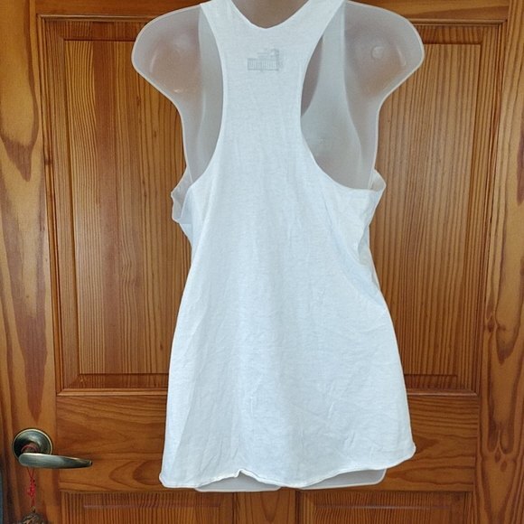 North Face White “Never Stop Exploring” Racerback Tank Top Large USA - Picture 3 of 7
